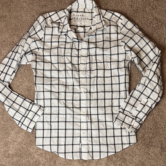 Frank & Eileen Tops - Frank & Eileen Women's Plaid Button Down Shirt in Black and White